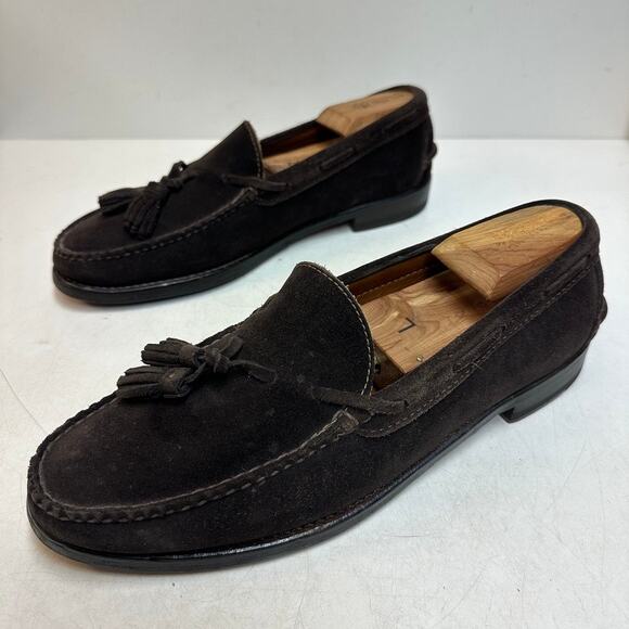 RESOLED Rancourt & Co. x Polo Ralph Lauren Brown Suede Tassel Loafer USA 10 D